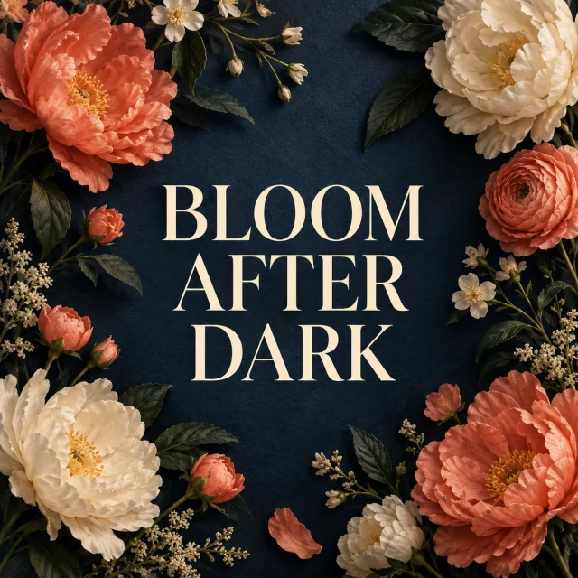 Affiche florale typographique