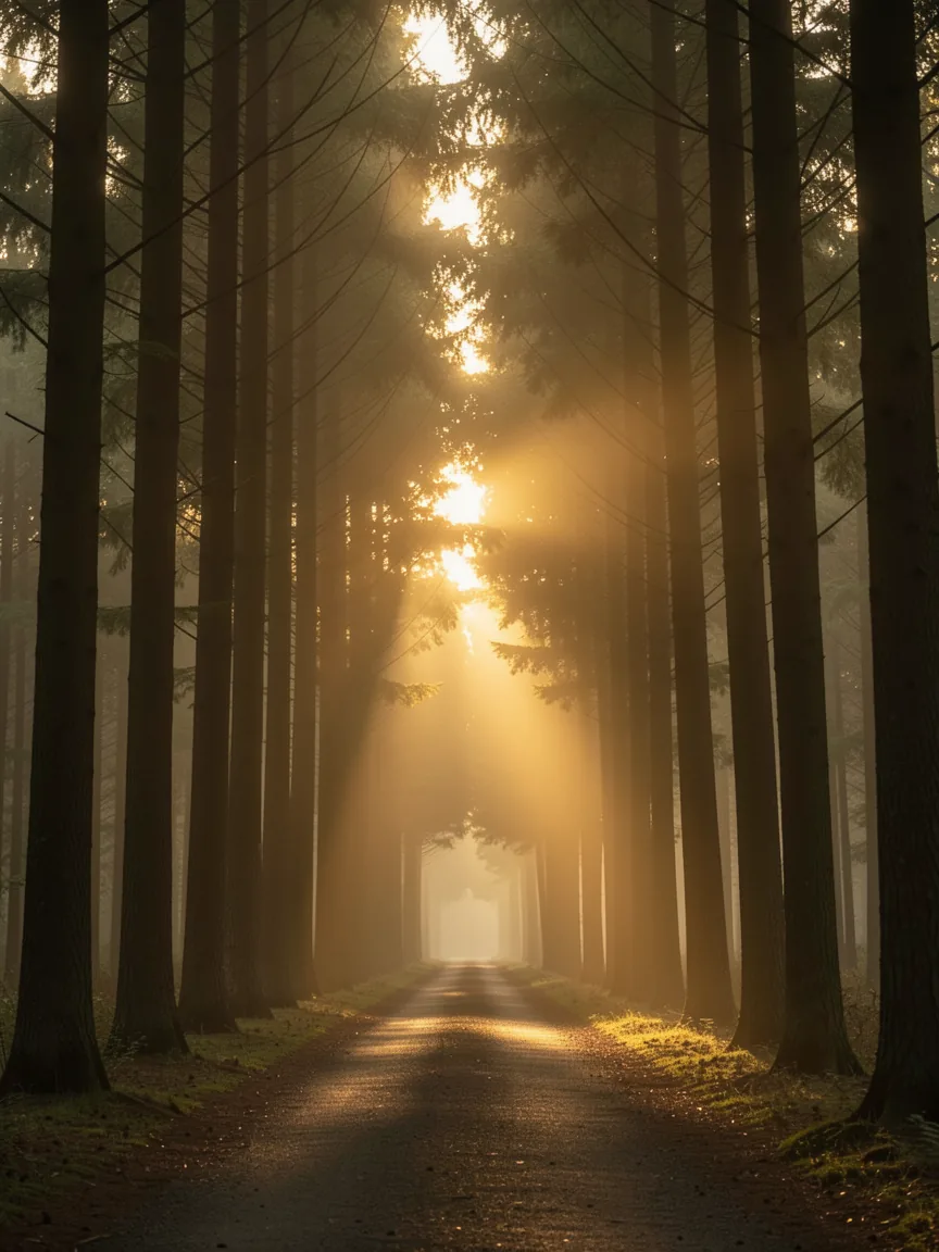 Exemplo: Caminho de floresta dourada
