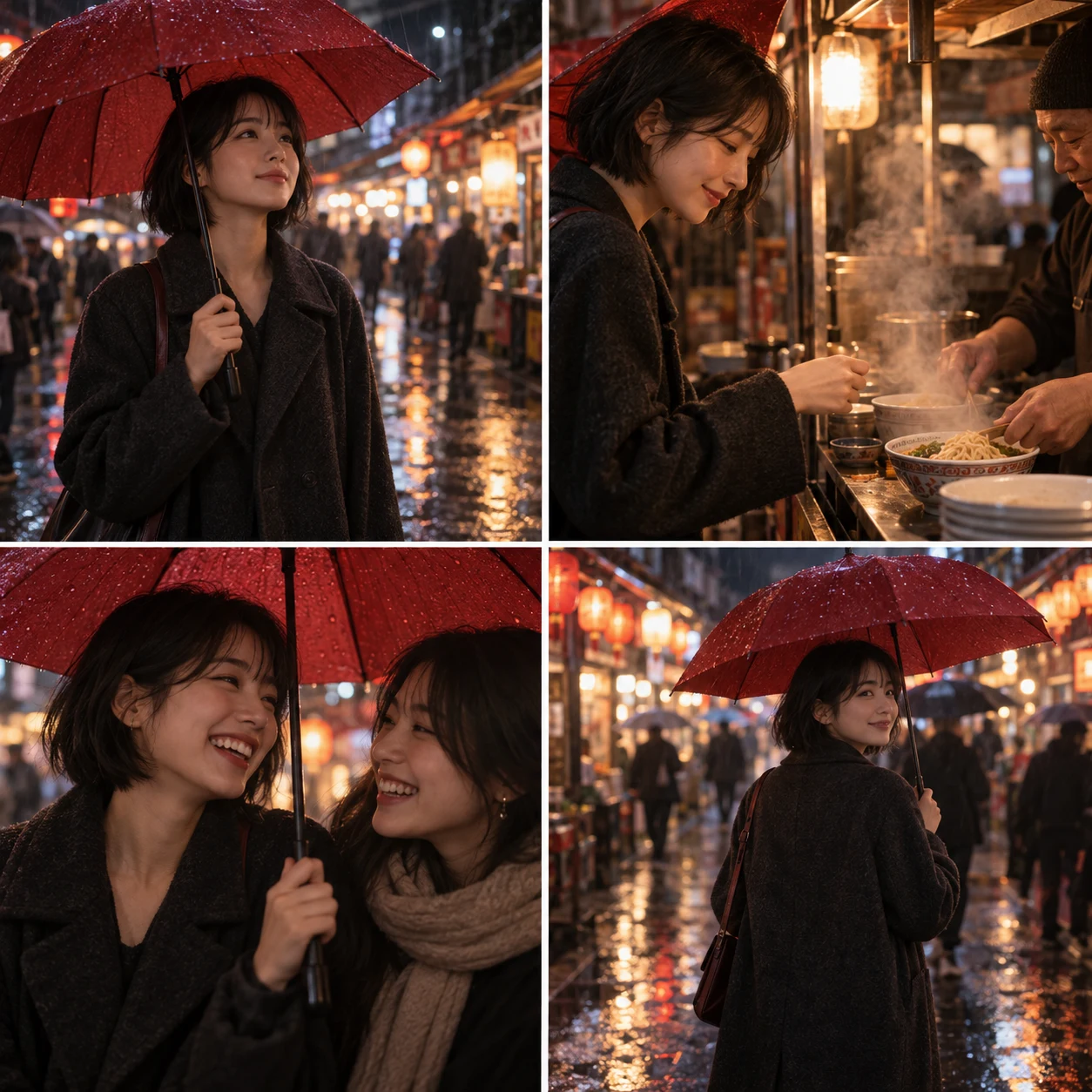 Storyboard au marché de nuit
