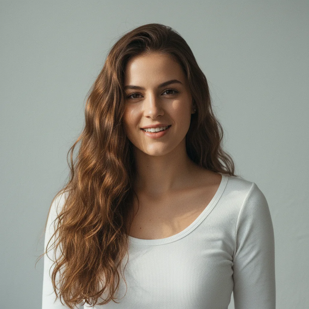 Original portrait photo before AI Barbie doll filter transformation