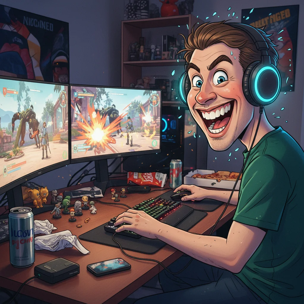 Gamer Caricature After