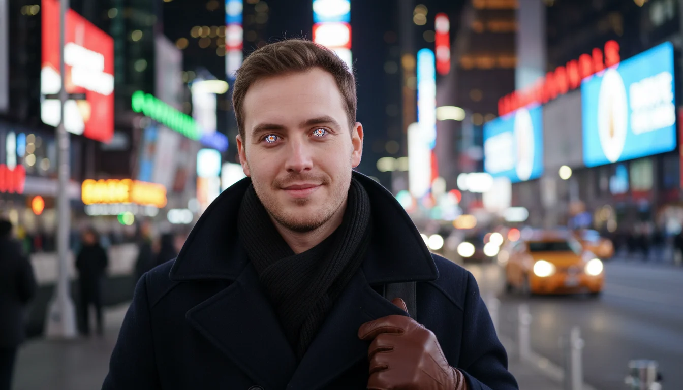 Times Square Night Portrait
