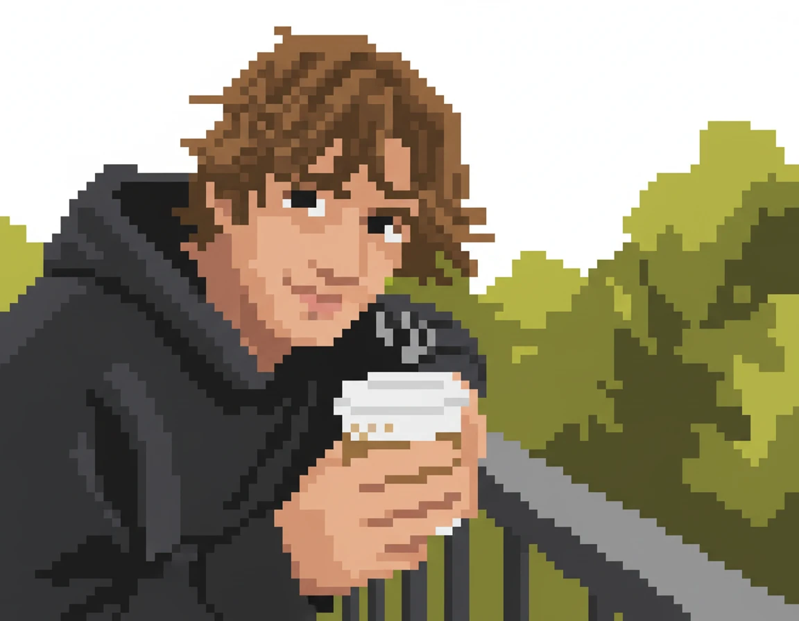 Drag to compare before and after Generador de Ilustraciones Pixel Transformed Example 2 - Nano Banana Result