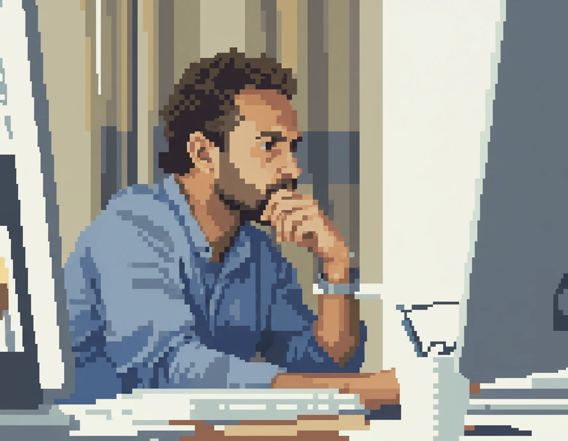 Drag to compare before and after Generador de Ilustraciones Pixel Transformed Example 3 - Nano Banana Result